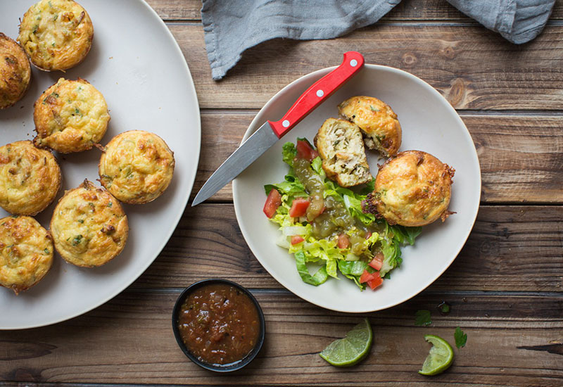 Mini Tex-Mex Chicken and Cheese Pies