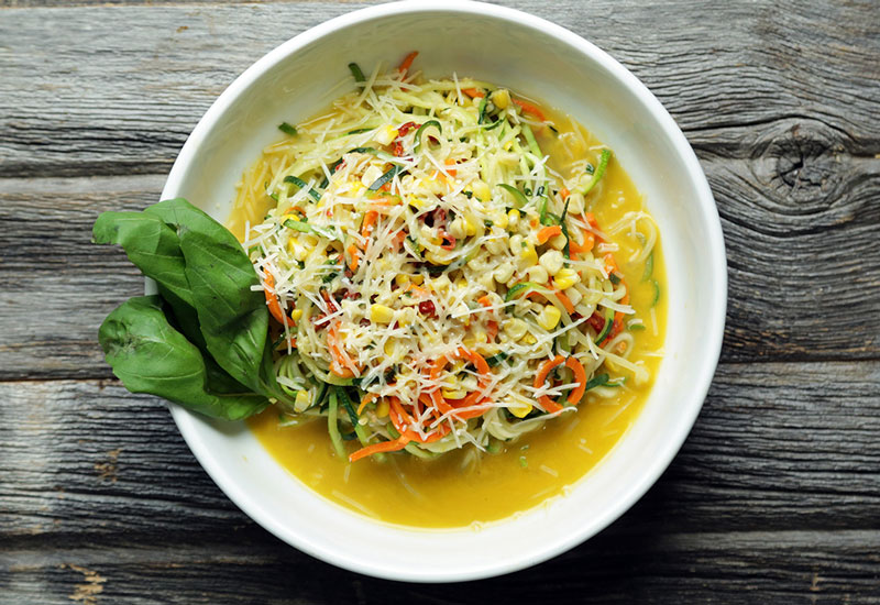 Zucchini Noodles with Sundried Tomato Herb Butter