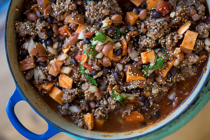 Chili with Sweet Potatoes and Quinoa