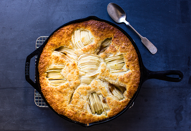Coconut, Pear and Apple Cobbler Cake