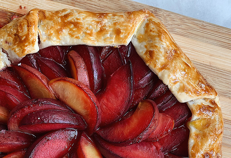 Crisp and Refreshing Plumcot and Plumagranate Galette