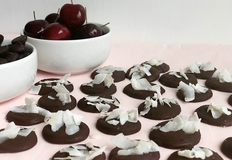 Healthy and Tasty Dark Chocolate Coconut Gem Treats