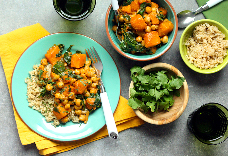 What’s for Dinner? Curried Squash with Chickpeas