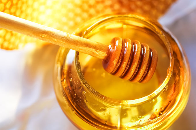 Honey in Glass Jar