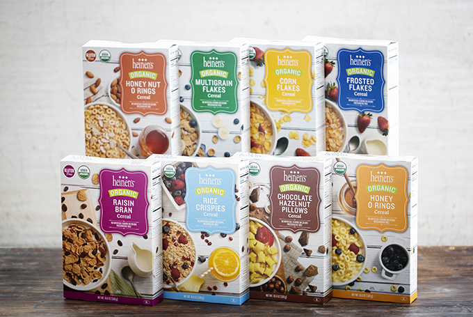 Heinen's Organic Gluten Free Cereal Boxes