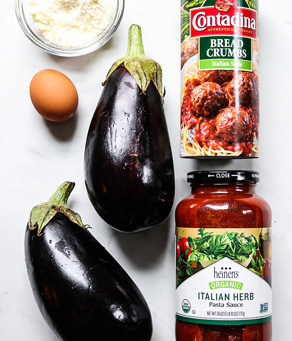 Weeknight Eggplant Parmesan Ingredients