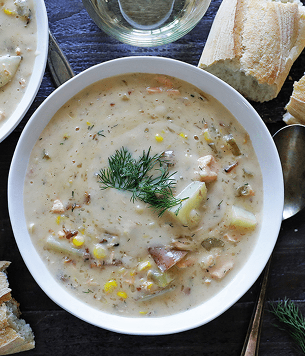 A Single Bowl of Salmon Chowder