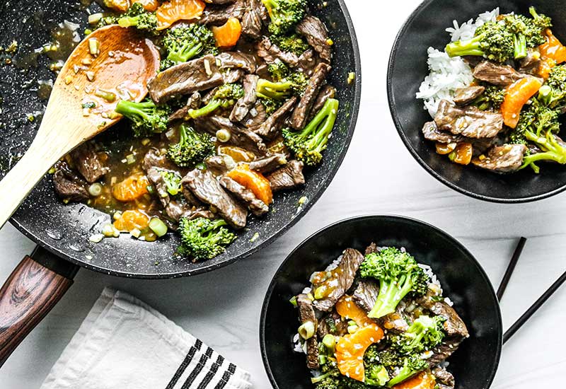 Tangerine Beef and Broccoli Stir-Fry