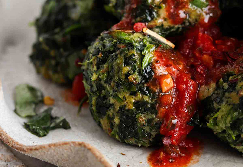 Meatless Spinach Meatballs