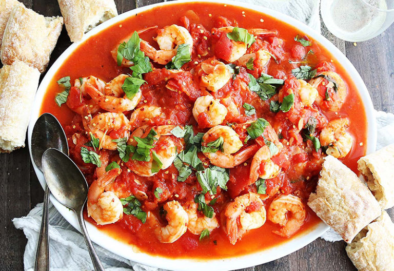 Shrimp with Garlic Tomato Sauce | Heinen's Grocery Store