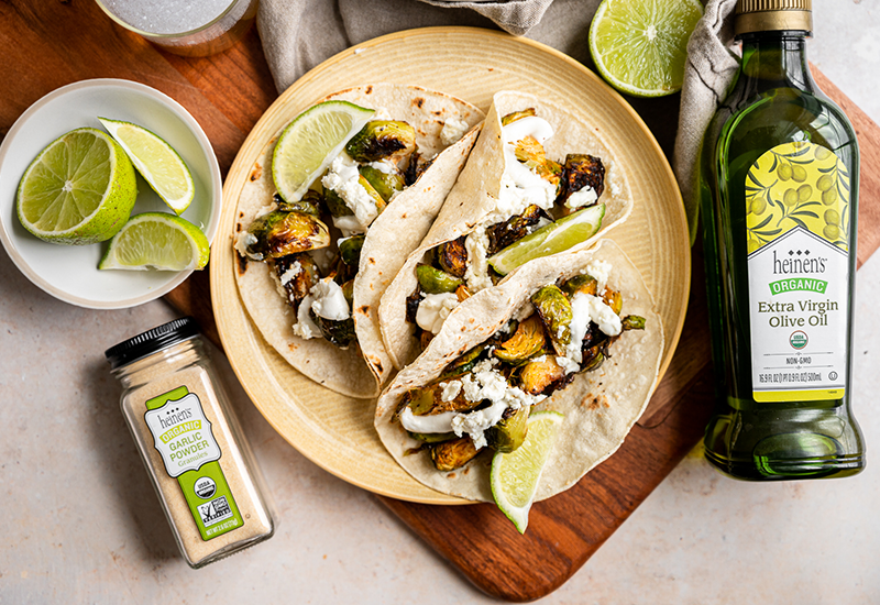 Spicy Brussels Sprout Tacos