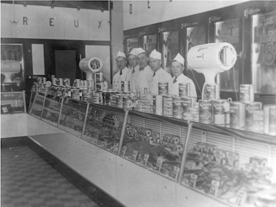 Historical image of Heinen's when it was a butcher shop