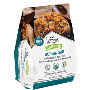 A Bag of Heinen's Organic Frozen Quinoa Duo