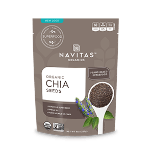 A Bag of Navitas Chia Seeds