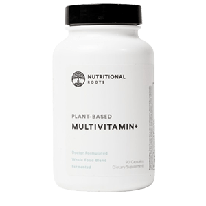 A bottle of Nutritional Roots Multivitamin+