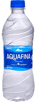 A bottle of Aquafina