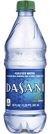 A bottle of Dasani