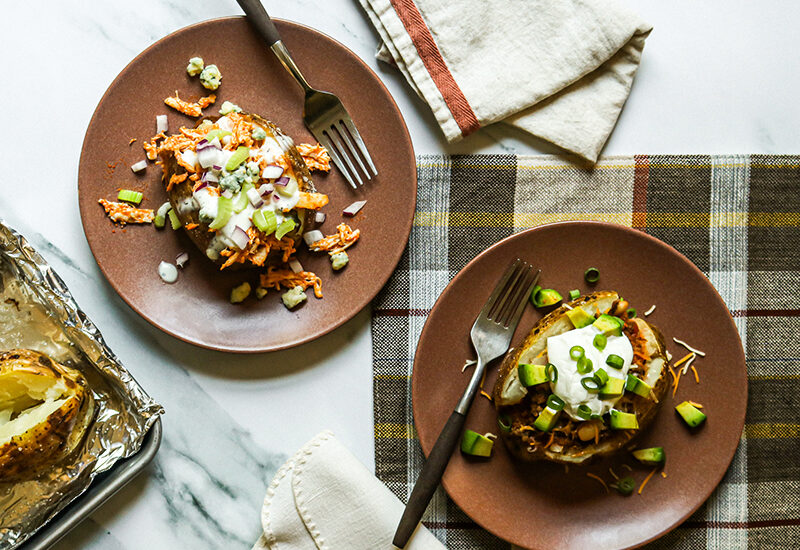 Stuffed Baked Potatoes Two Ways