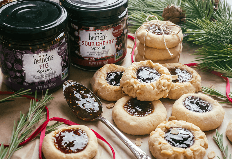 Fig and Sour Cherry Thumbprint Cookies