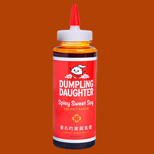 A Bottle of Dumpling Daughter Spicy Sweet Soy Sauce