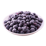 A Large Bowl of Frozen Blueberries