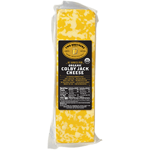 A Block of Heinen's A2 Grass Fed Organic Colby Jack Cheese