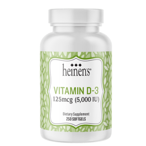 A Bottle of Heinen's Vitamin D3 Supplements