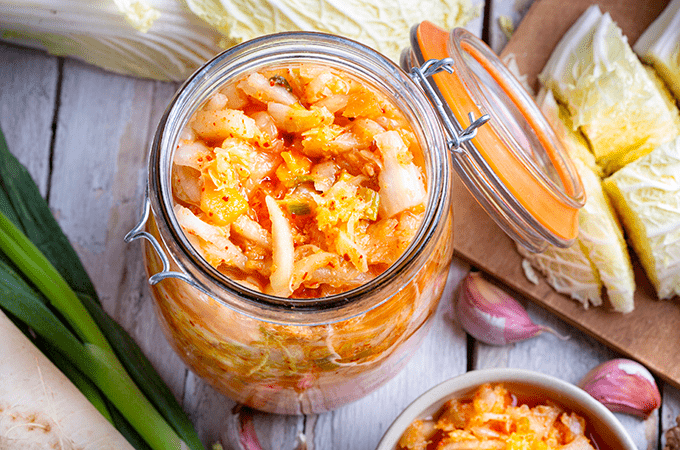 An Open Jar of Kimchi