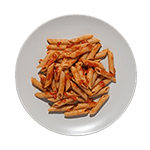 A Small Bowl of Pasta with Red Sauce