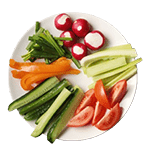 A Plate of Raw Vegetables