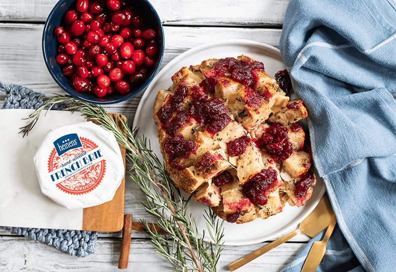 Cranberry Brie Pull Apart Bread