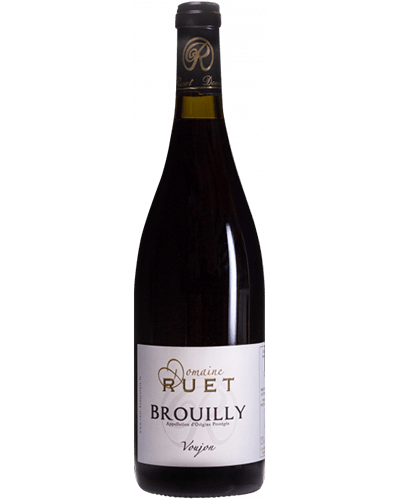 A Bottle of Domaine Ruet Beaujolais Cru "Brouilly" Beaujolais Wine