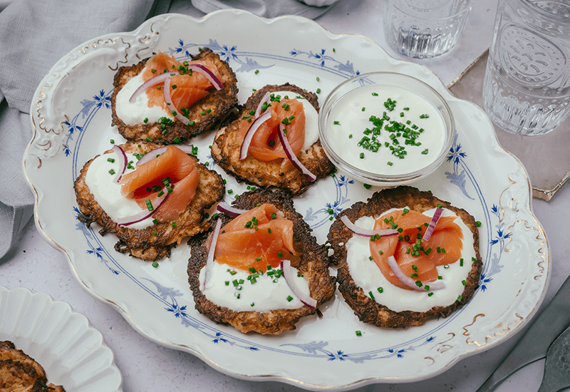 Smoked Salmon Potato Pancakes