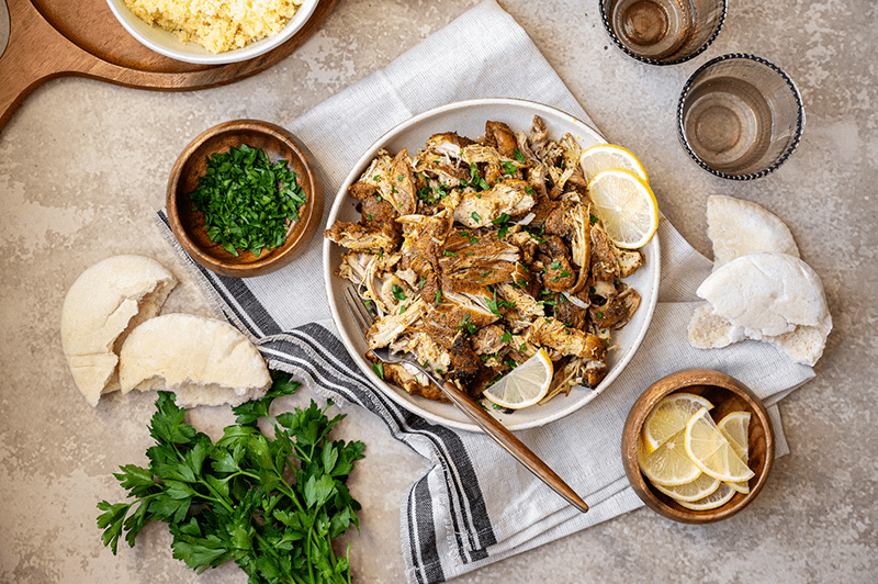 Slow Cooker Chicken Shawarma