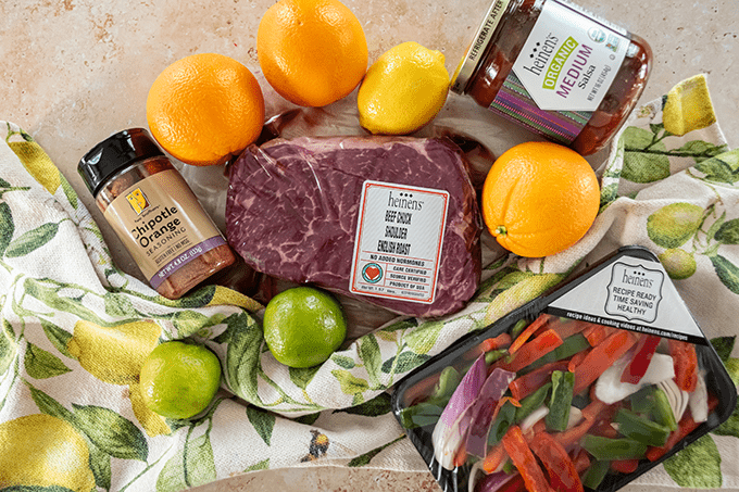 Slow Cooker Citrus Roast ingredients. 