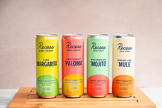 Four Recess Mocktail Cans 