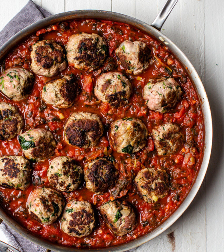 Meatball and Mozzarella Bake | Heinen's Grocery Store
