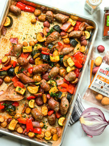 Sheet Pan Roasted Bratwurst and Vegetables | Heinen's Grocery Store